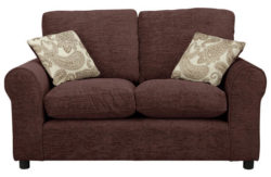 HOME Tabitha Regular Fabric Sofa - Chocolate